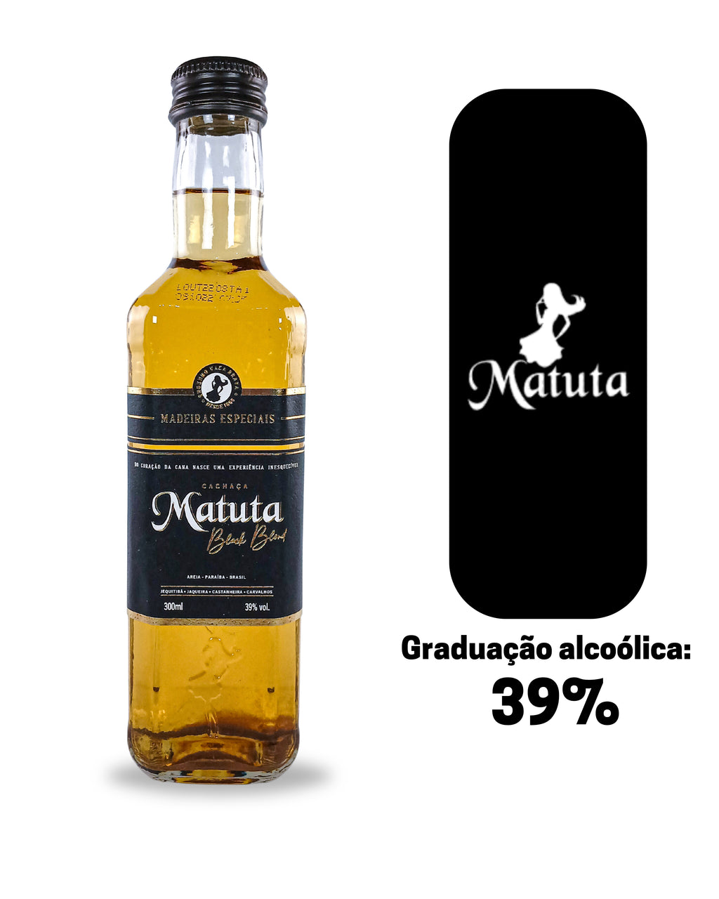 Cachaça Matuta Black Blend 300ml