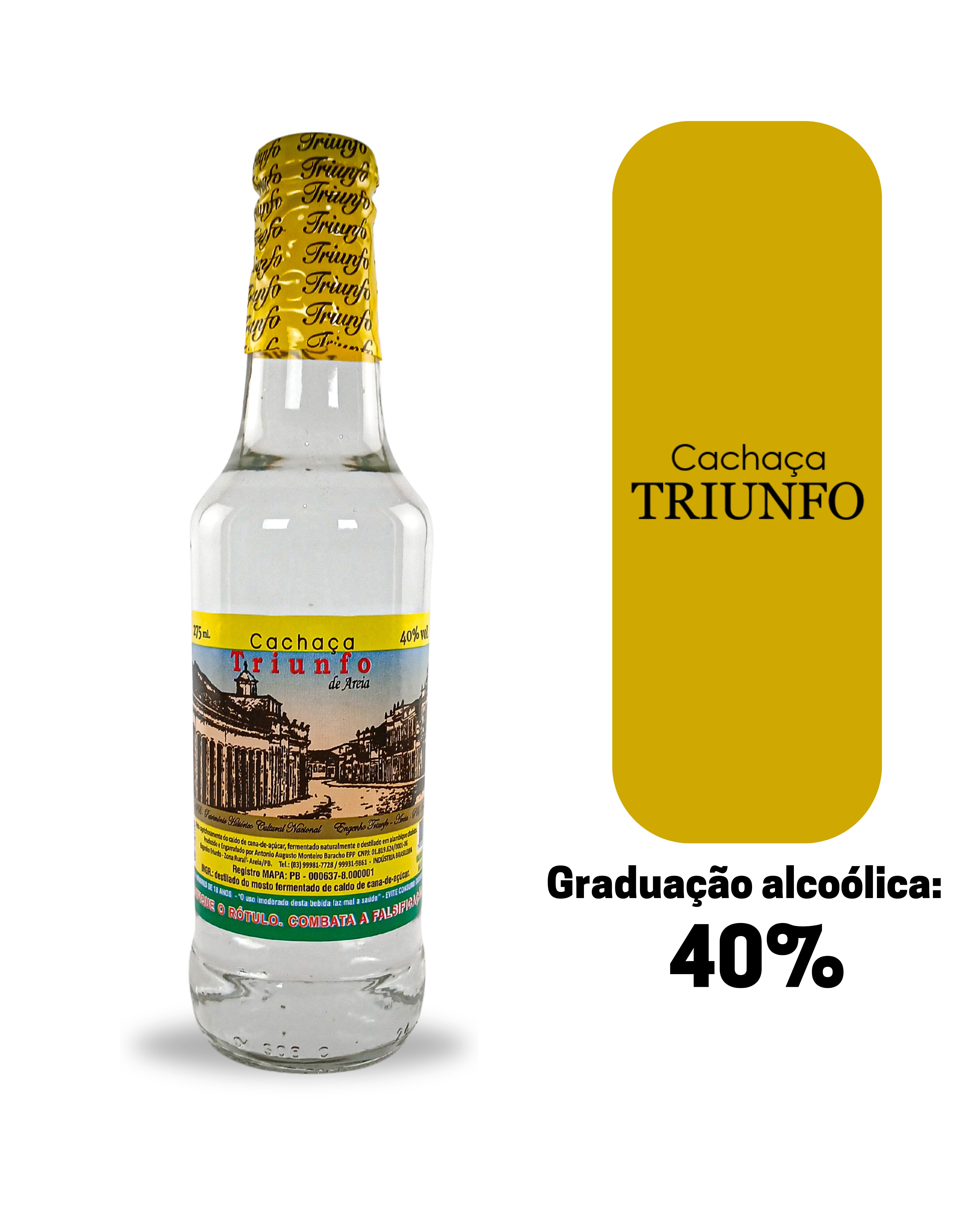 Cachaça Triunfo Cristal 275ml