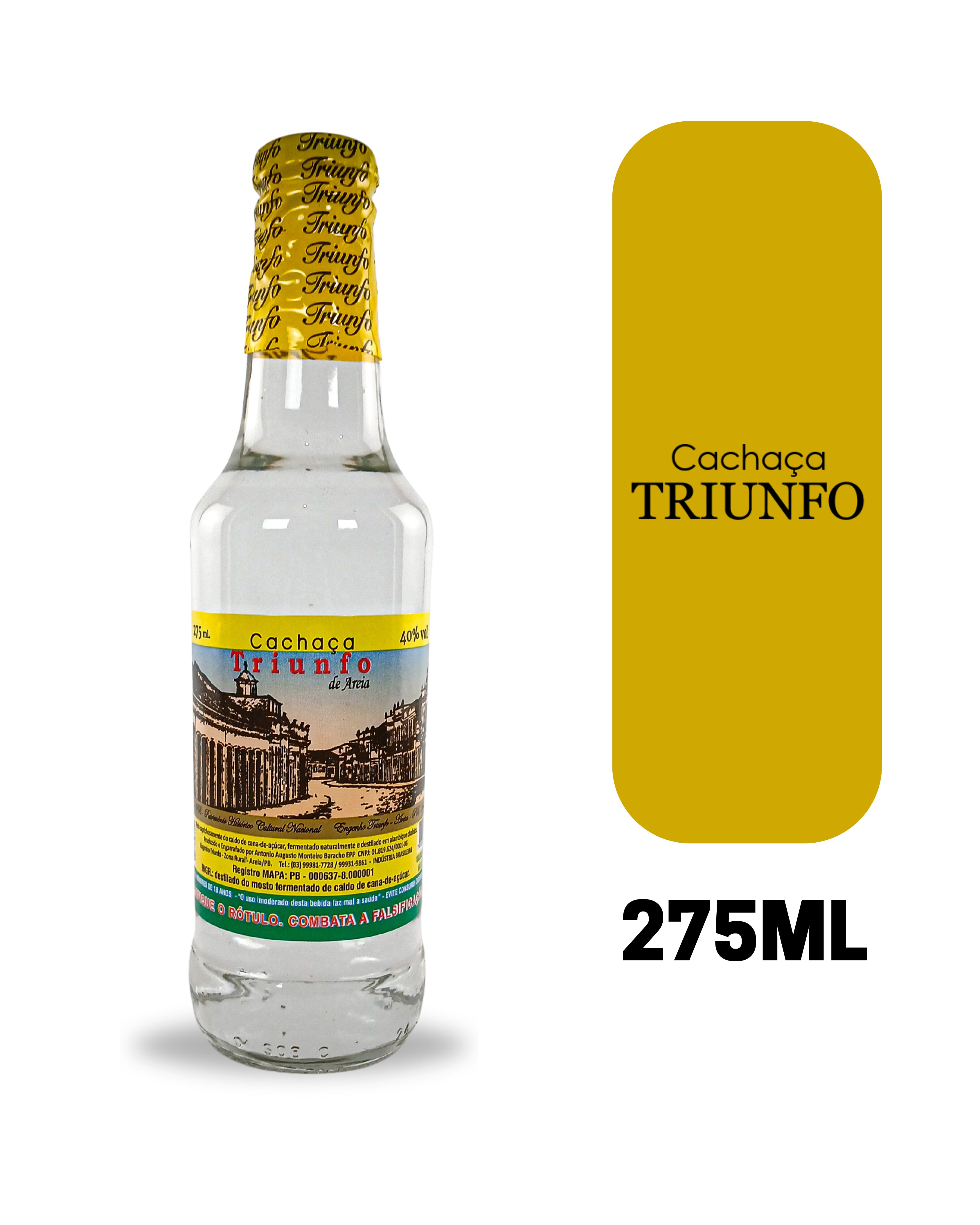 Cachaça Triunfo Cristal 275ml