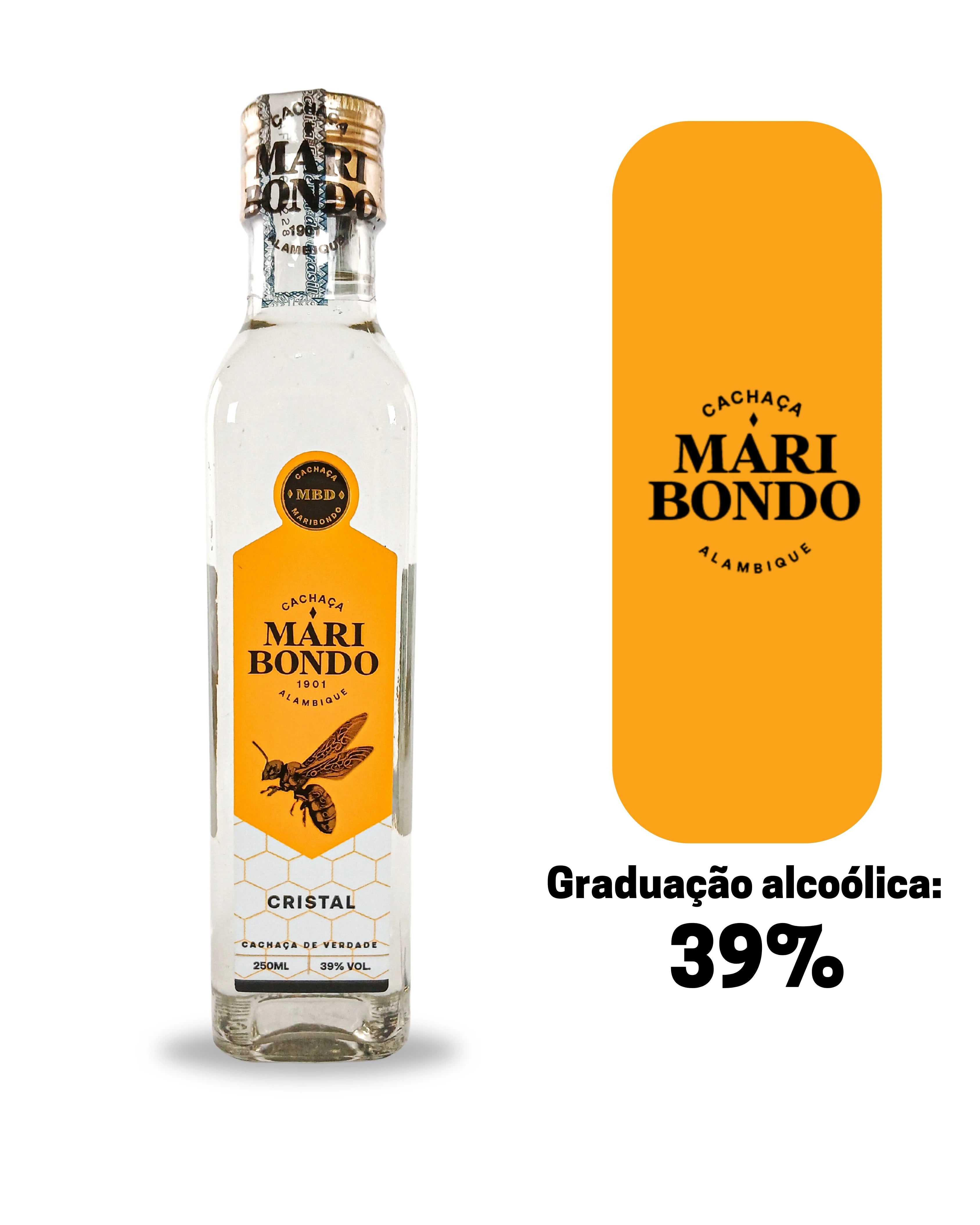 Cachaça Maribondo Cristal 250ml