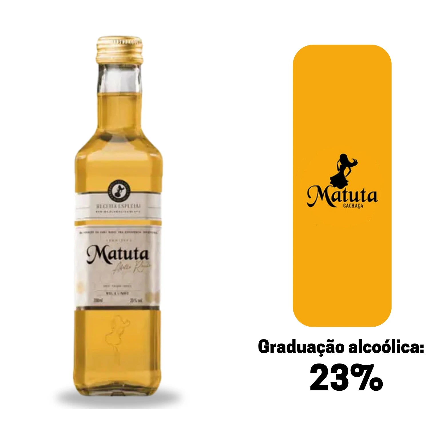 Cachaça Matuta Mel e Limão 300ml Abelha Rainha