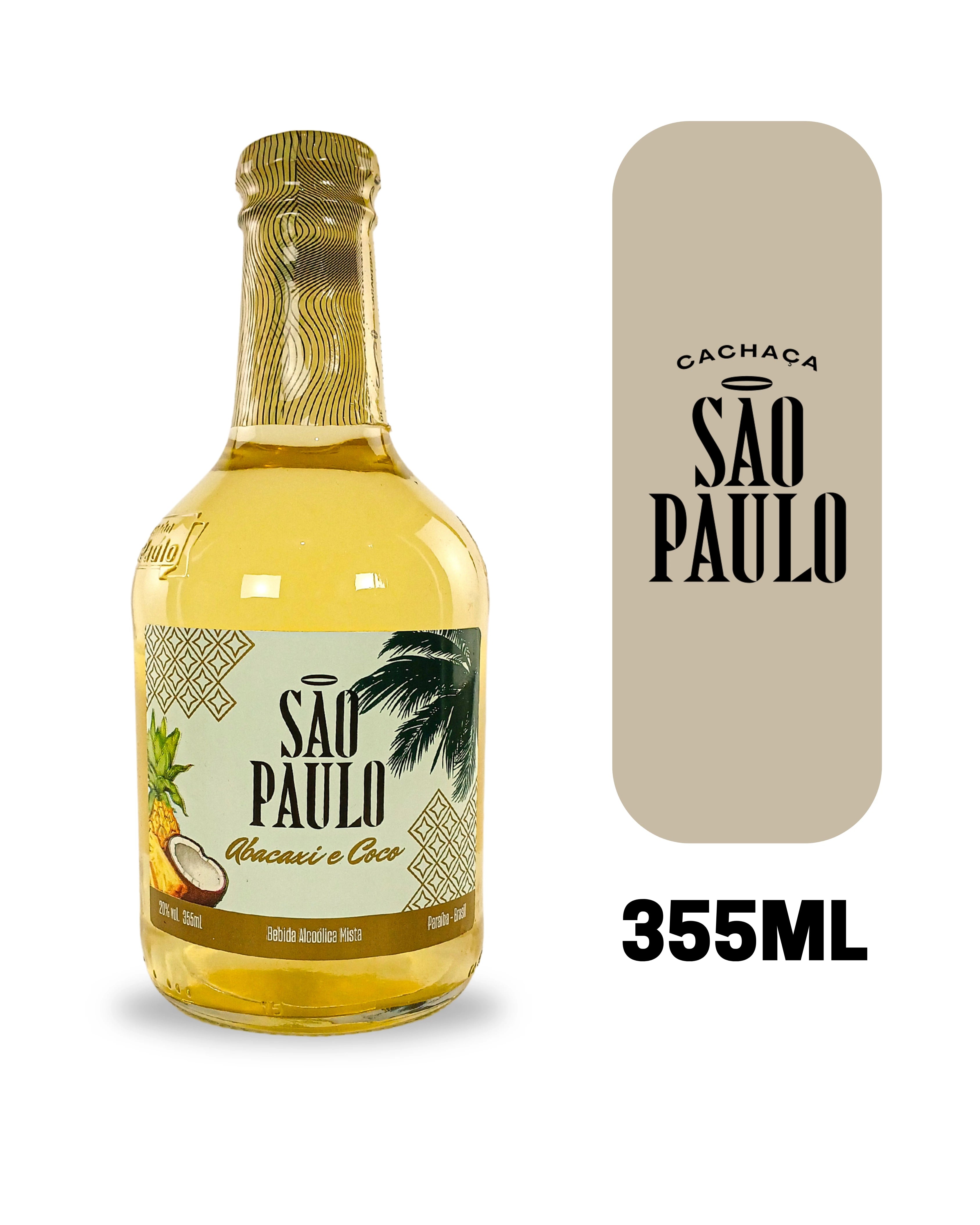 Cachaça São Paulo Abacaxi e Coco 355ml