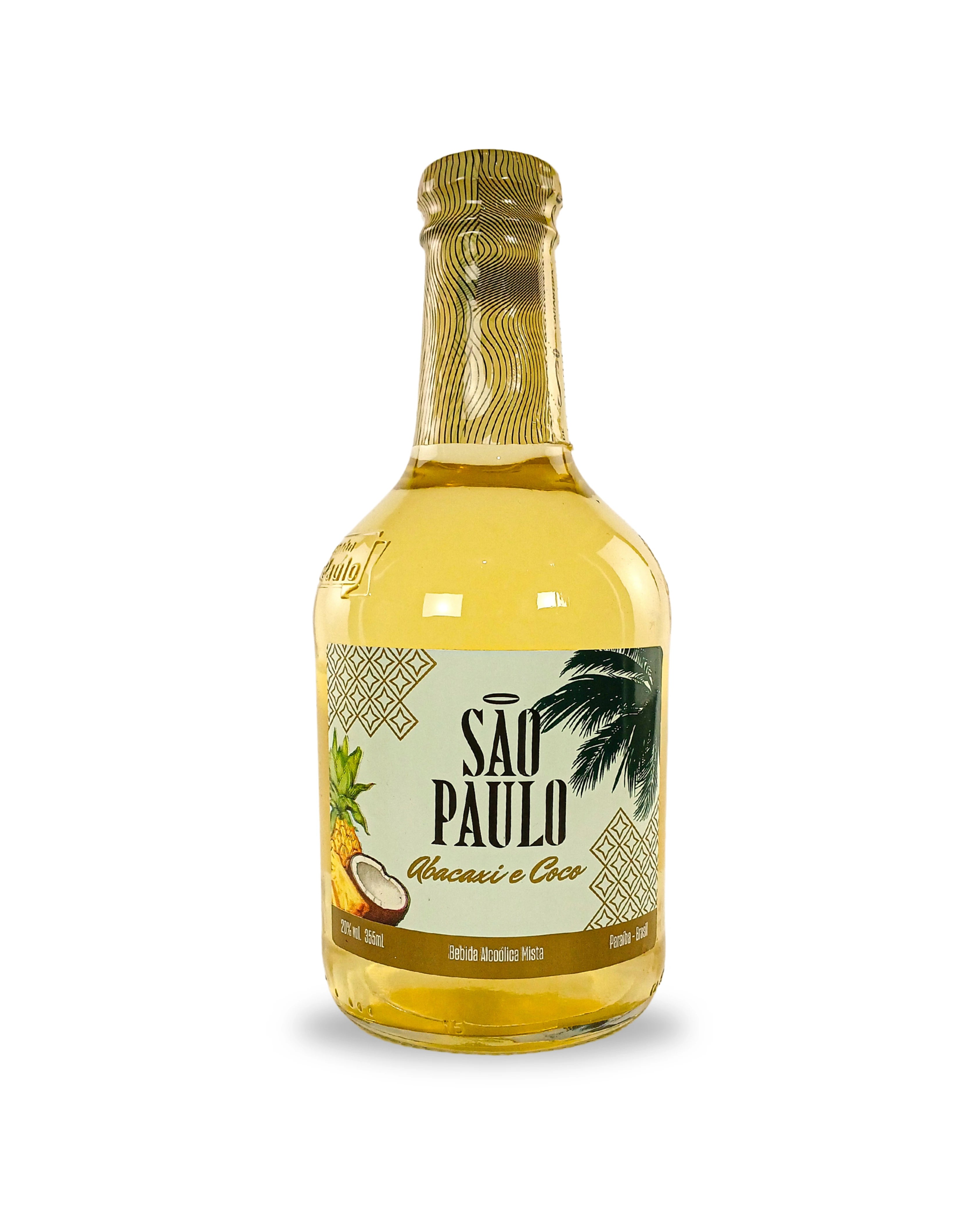 Cachaça São Paulo Abacaxi e Coco 355ml